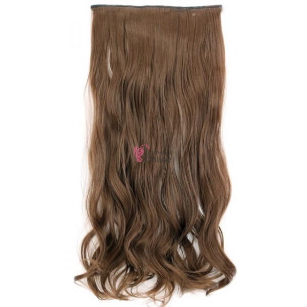 Extensie de par cu 5 Clips On delux dubla ondulata de 90 cm, Saten Mediu SG888